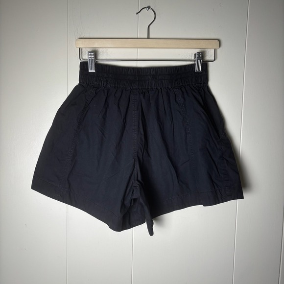 Apiece Apart Womens Black Cotton Elastic Waist Pull On Casual Shorts - Picture 1 of 8